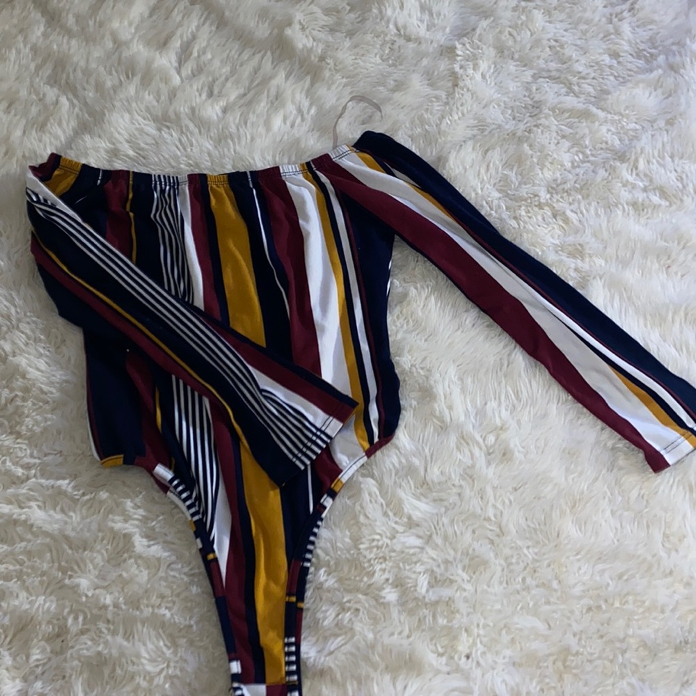 Striped bodysuit